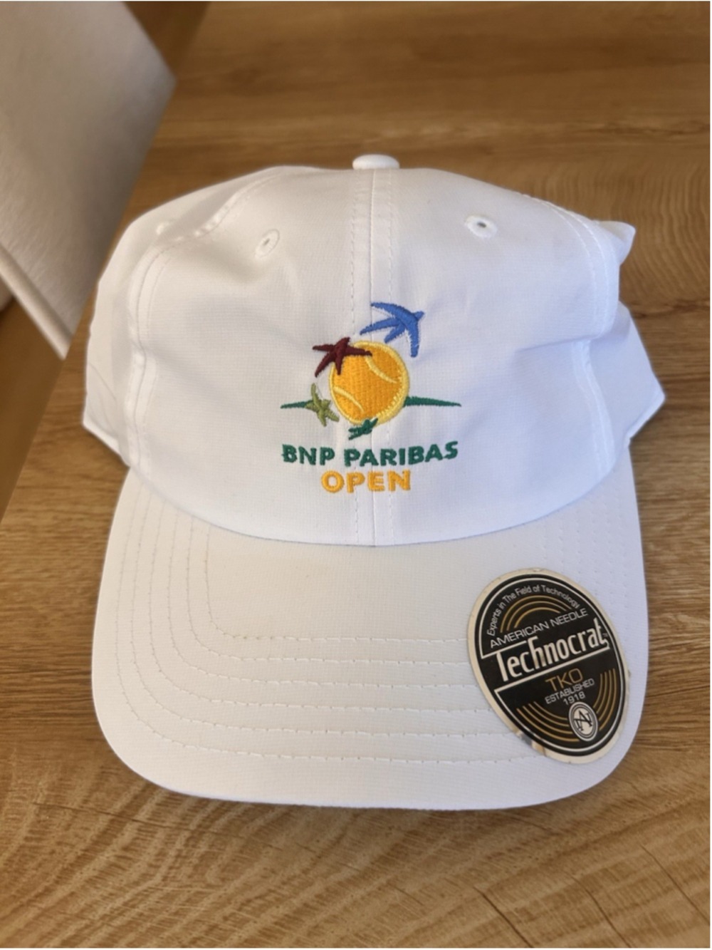 BNP Paribas Open Indian Wells 2025 Tennis White Hat Adjustable Cap NWT
